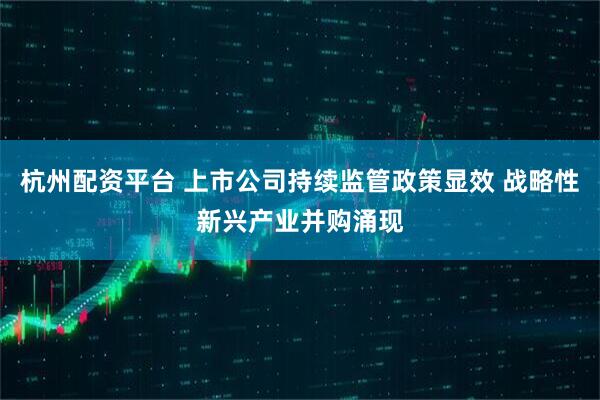 杭州配资平台 上市公司持续监管政策显效 战略性新兴产业并购涌现